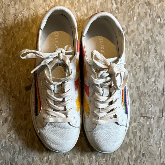 Leather White Sneakers | Soludos - Picture 4 of 6